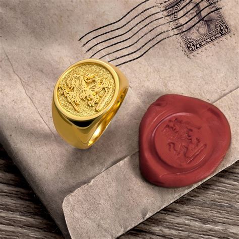 Handmade Wax Seal Ring Made To Order by Redbud Jewelry
