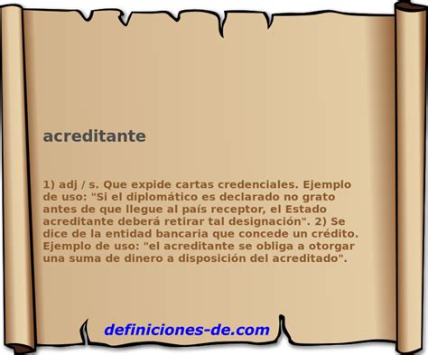 significado de acreditante y acreditado