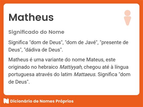 significado de nome matheus