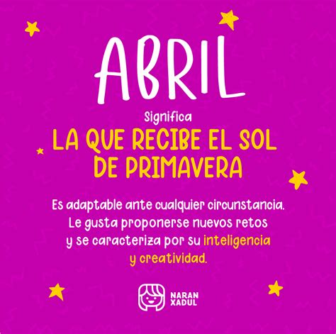 significado del nombre de abril