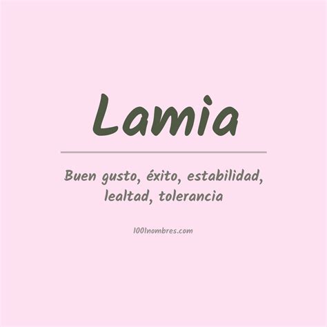 significado del nombre lamia