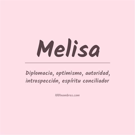significado del nombre melisa