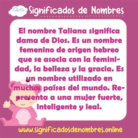 significado del nombre taliana