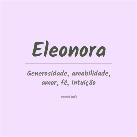 significado do nome eleonora