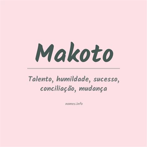 significado do nome makoto