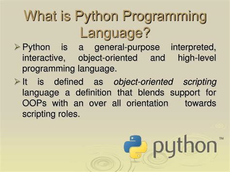 significance of python programming language
