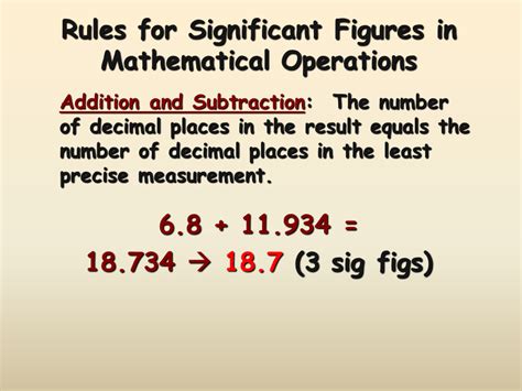significant figures in mathematical operations