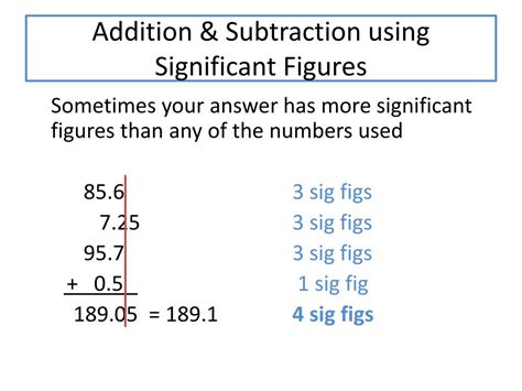 significant numbers in addition