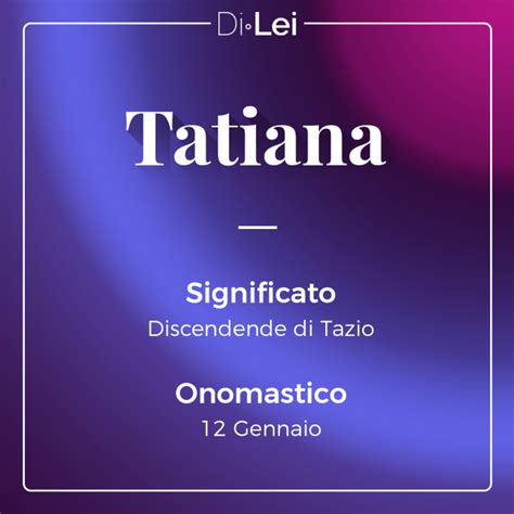 significato del nome tatiana