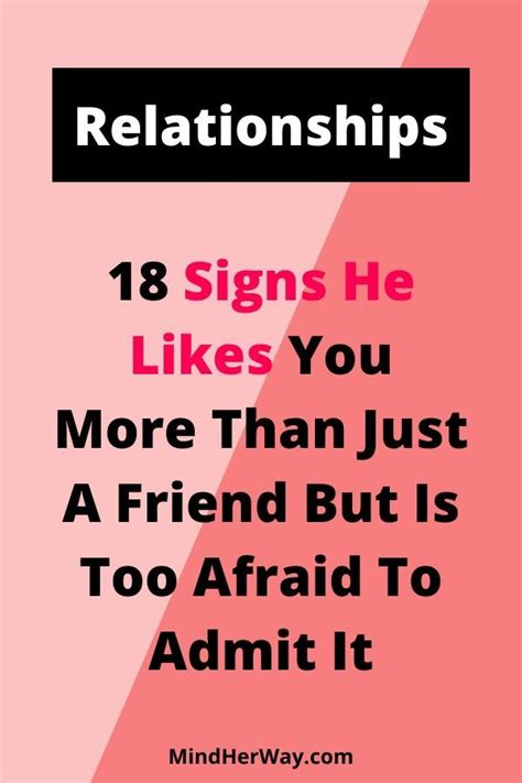 signs he likes me more than a friend