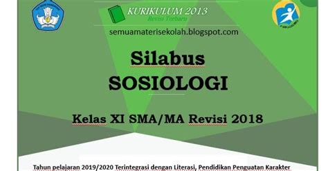 silabus sosiologi kelas 11 sma