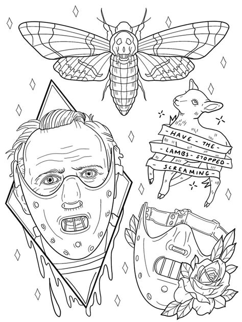 Silence Of The Lambs Drawing - Drawing Word Searches