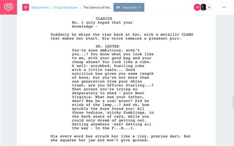 Subject Silence Of The Lambs Transcript Ideas