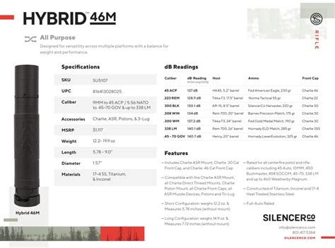silencerco hybrid 46 specs