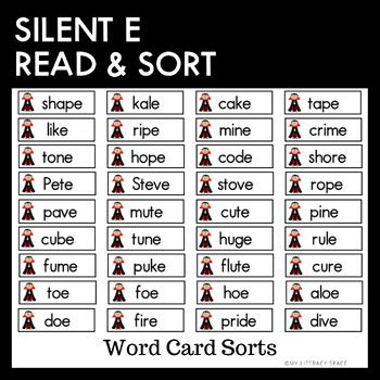 Silent E Word Sort Printable