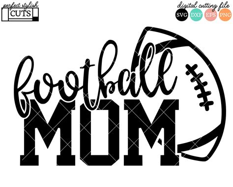 Football Mom Silhouette SVG Quotes sports mom 72sv By HamHamArt