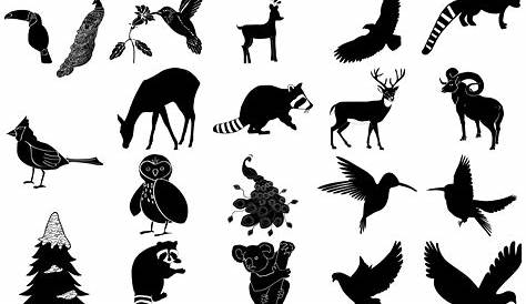 Forest Animal Silhouettes - Download Free Vector Art, Stock Graphics