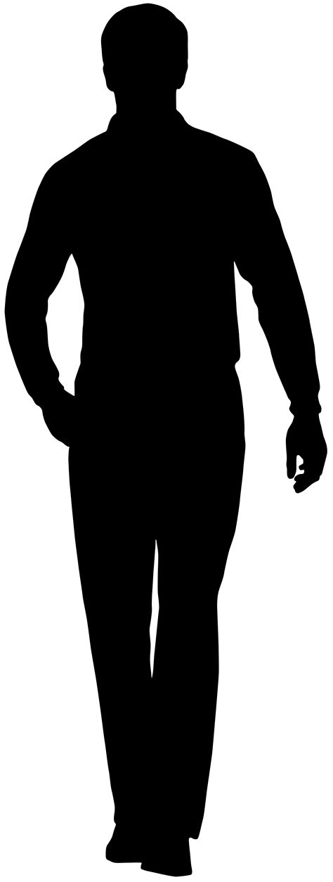 silhouette transparent man png