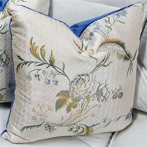 Silk Embroidered Throw Pillows