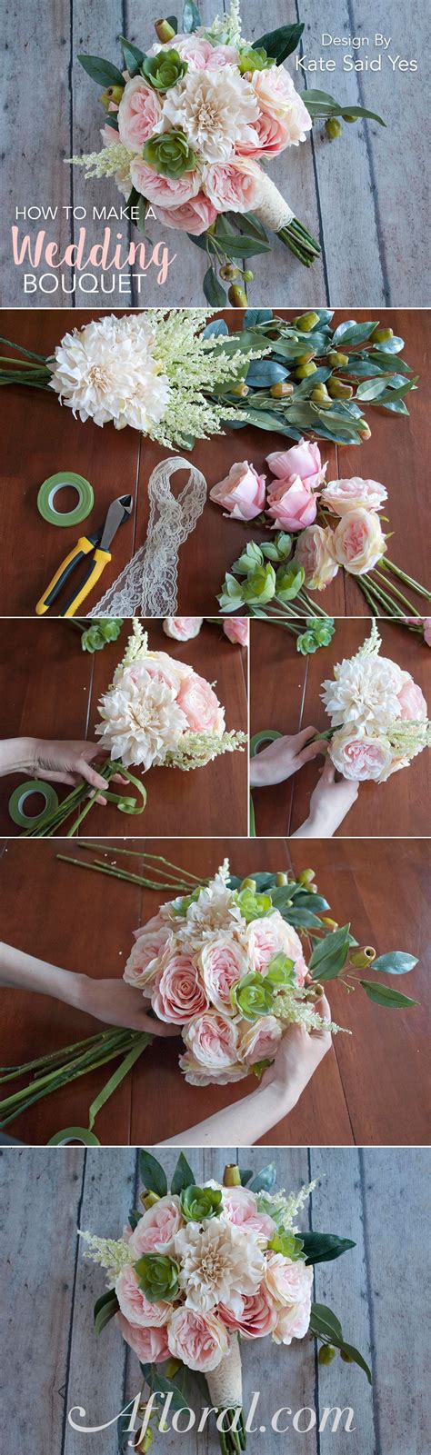 Silk Wedding Bouquets Diy Flower Tutorial