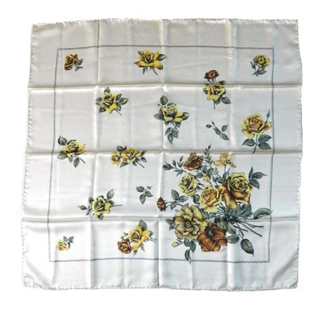 Silk Yellow Rose Scarf