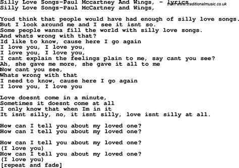 silly little love lyrics