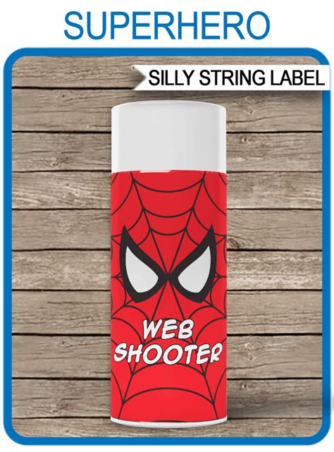Silly String Superhero Printable