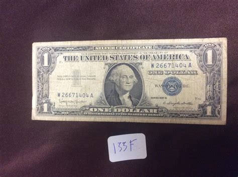1957 B 1 Dollar Bill Silver Certificate Blue seal Silver Certificates