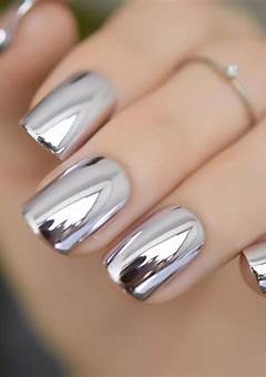 Silver Chrome Acrylic Nails: A Trendy Nail Art For 2023