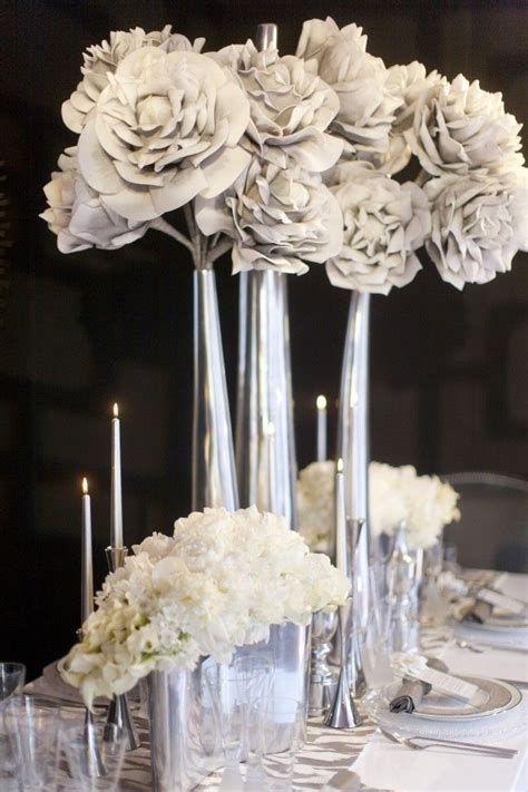 15 Silver and Gold Glam Christmas Centerpiece Wedding centerpieces