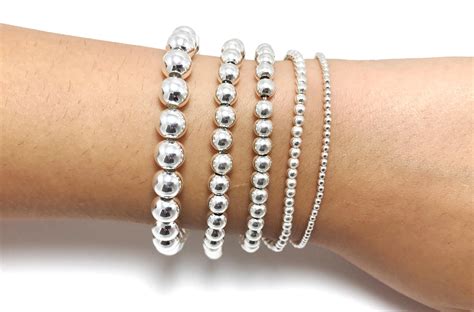 silver bracelet balls