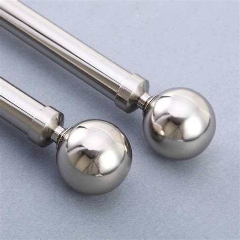 silver curtain rods with glass finials