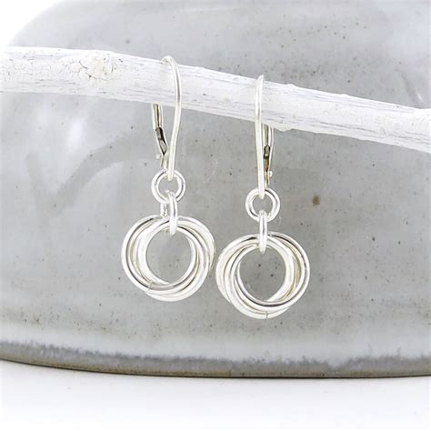 Silver Dangle Earrings Simple