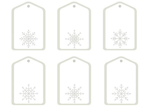 Silver Gift Tags Printable
