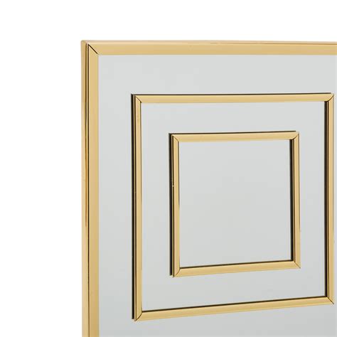 Silver Gold Square Mirror