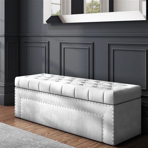 Silver Grey Blanket Box