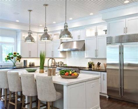 silver kitchen island lights