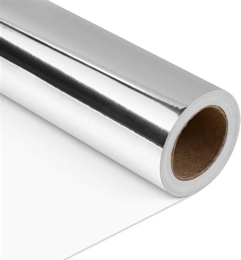 silver metallic wrapping paper