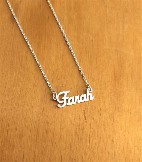 Silver Pendant Name