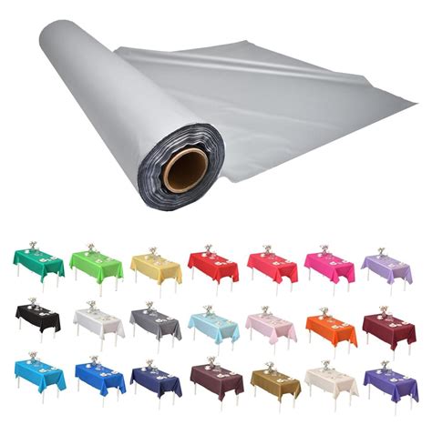 Silver Plastic Table Cover Roll
