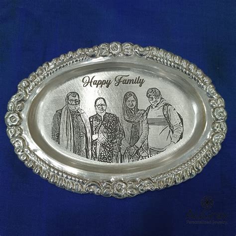 Silver Plate Engraved Design
