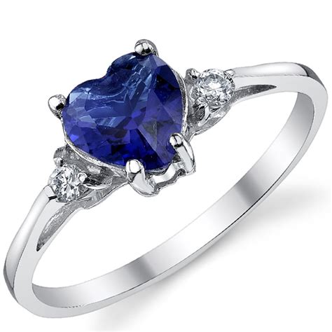 silver sapphire rings for women