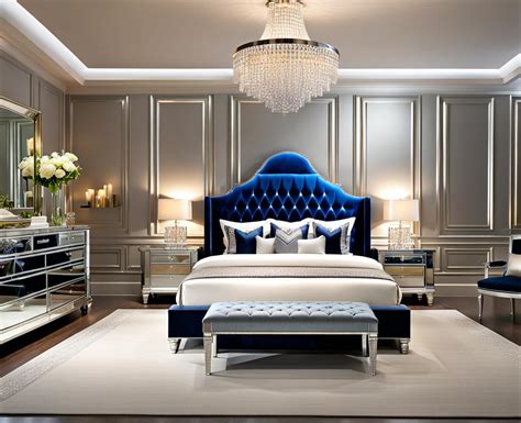 Silver sparkling crystals bedroom decorations