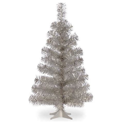 Sterling 7.5 ft. PreLit Silver Curly Tinsel Artificial Christmas Tree