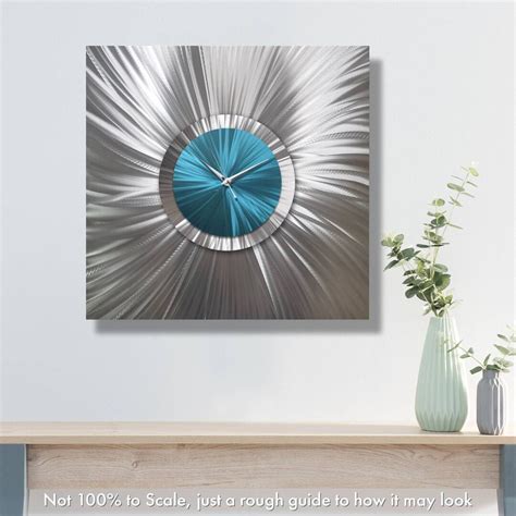 Silver Wall Clock Artwork