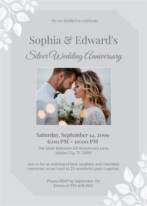 Silver Wedding Invitations Ideas