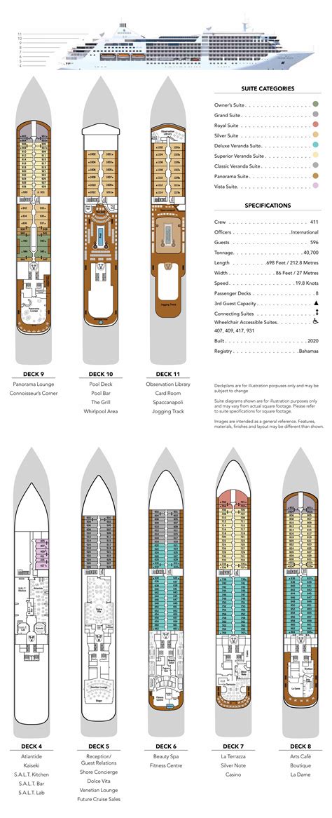 silversea moon deck plan