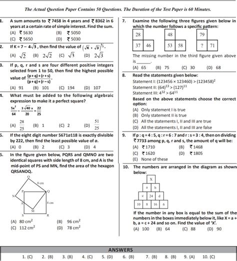 silverzone maths olympiad syllabus class 8