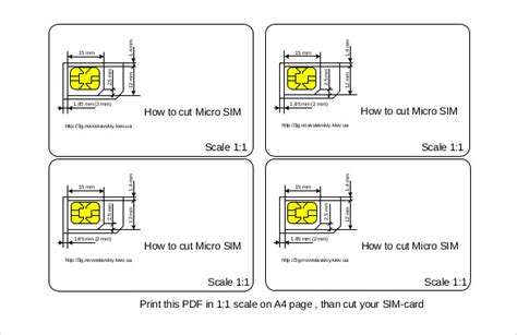 Sim Card Adapter Template Printable
