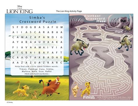 simba's mate crossword